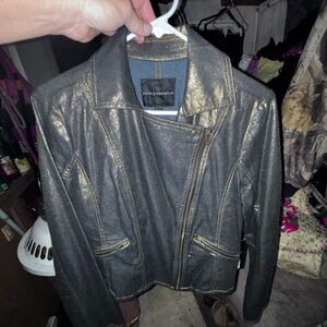 Rock & Republic Metallic Leather Jacket